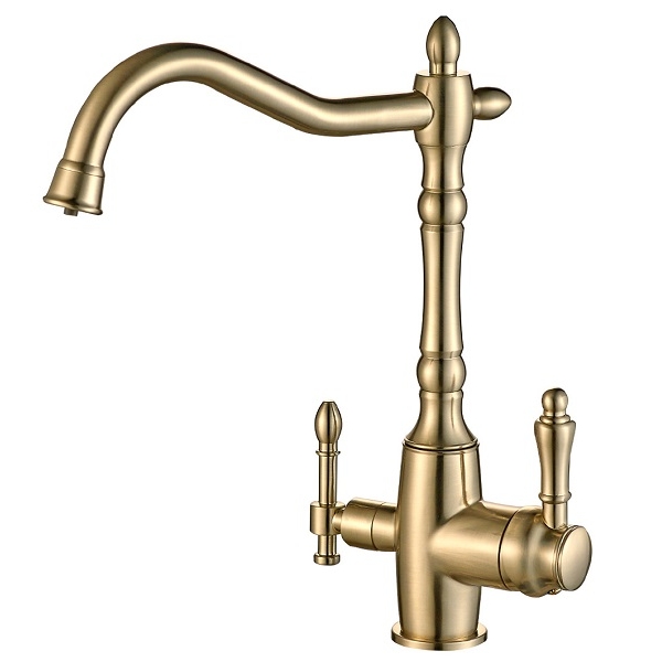 Смеситель для кухни кухни с фильтром для воды Zorg Steel Hammer SH 812 BRONZE фото