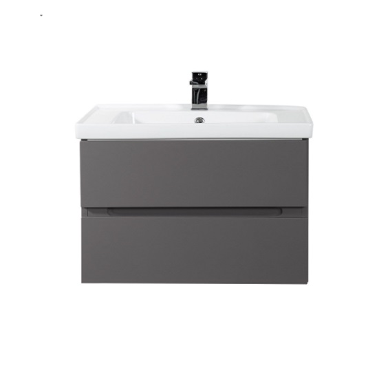 Тумба с раковиной подвесная Art&Max AM-Techno AM-Techno-900-2C-SO-ZB815 90 см Смоки софт фото