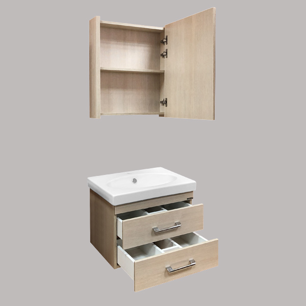 Тумба Comforty Ницца-60 подвесная сосна лоредо с раковиной Eggo 60/Next 60 фото