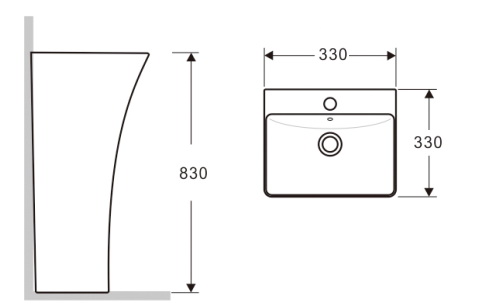 Раковина напольная CeramaLux N G-515 фото