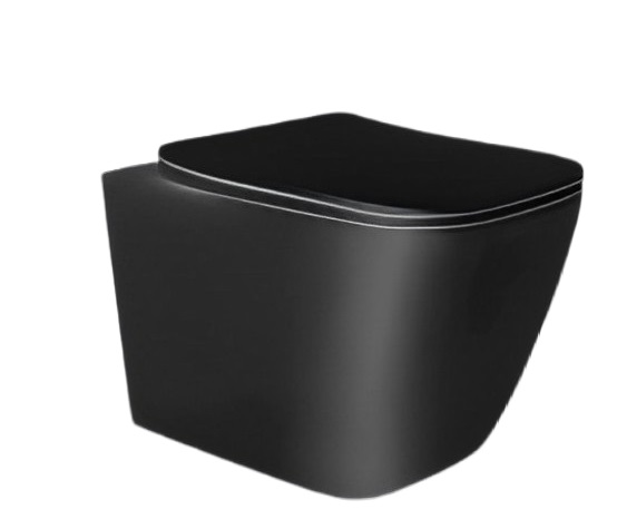 Унитаз подвесной безободковый Cerutti SPA Mimi Aria CT8920 с сиденьем, черный матовый фото