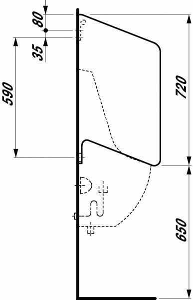 Перегородка для писсуаров Laufen Rion 8.4760.0.000.000.1 фото