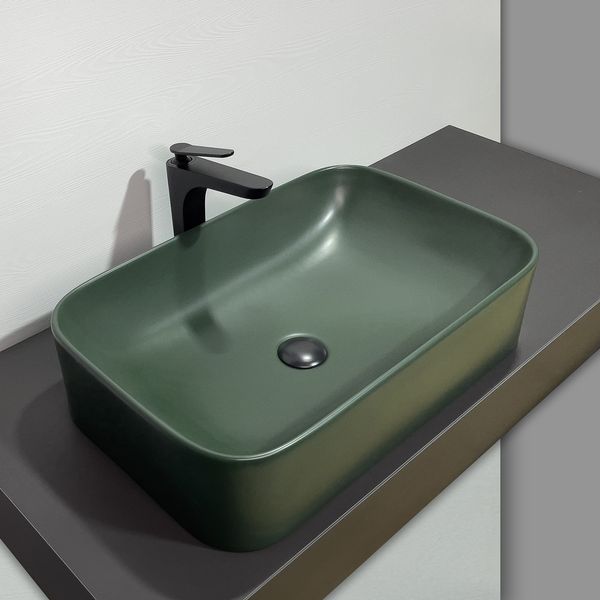 Накладная раковина Comforty 78575MDG-60 00-00012535 61x38 темно-зеленый матовый фото