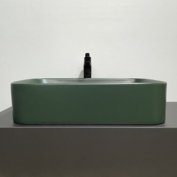 Накладная раковина Comforty 78575MDG-60 00-00012535 61x38 темно-зеленый матовый фото