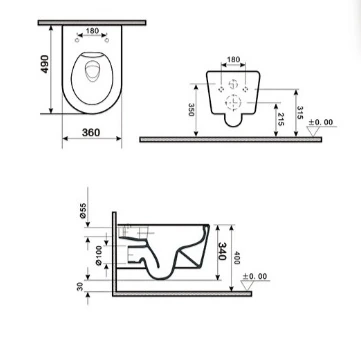 Подвесной унитаз со смывом торнадо GID Tr2133TF-BUM 62301Y синий матовый, с сиденьем фото