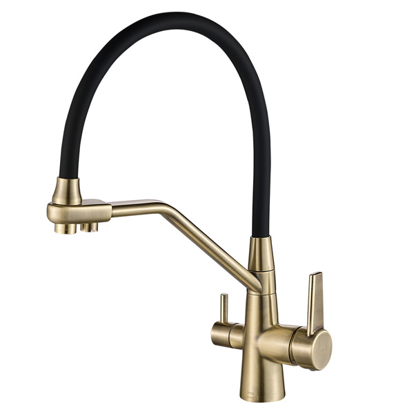 Смеситель для кухни кухни с фильтром для воды Zorg Steel Hammer SH 903-6 BRONZE фото