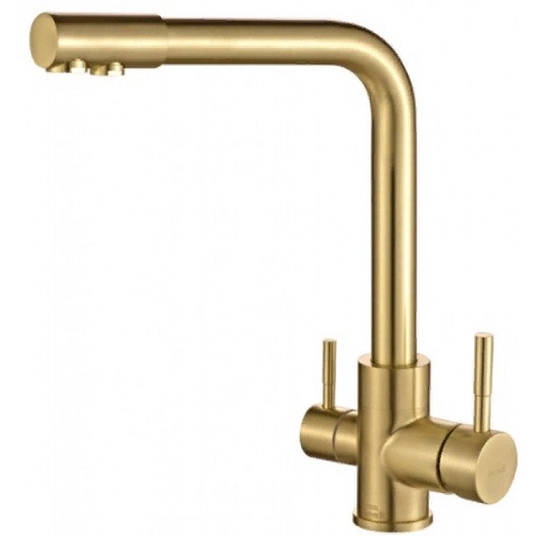 Смеситель для кухни с фильтром для воды Zorg Steel Hammer SH 801 INOX BRONZE PVD фото