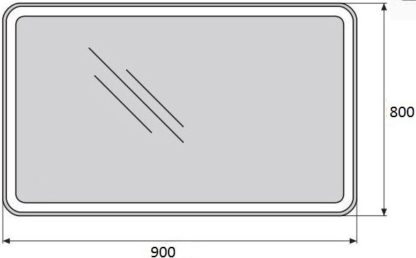 Зеркало Belbagno SPC-MAR-900-800-LED-BTN 90x80 c кнопочным выключателем фото