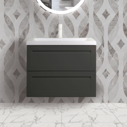 Тумба с раковиной подвесная Art&Max Platino AM-Platino-750-2C-SO-GM 75 см серый матовый фото