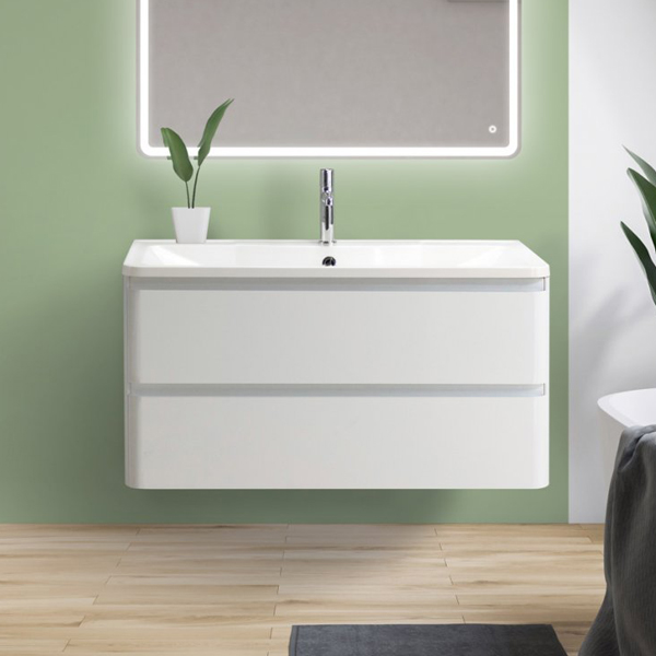 Тумба под раковину BelBagno Albano ALBANO-1000-2C-SO-BL 100 см Bianco Lucido фото