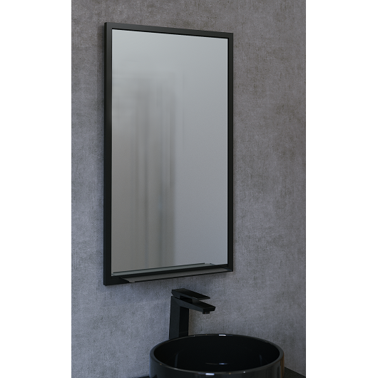 Зеркало подвесное Jorno Steal Ste.02.50/Pl/B 50 см фото