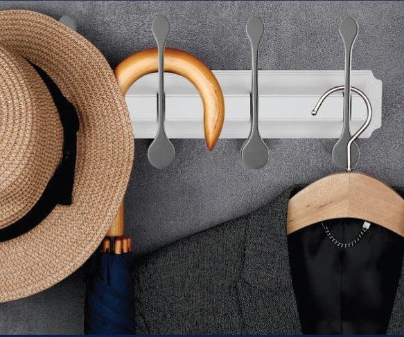 Планка с пятью крючками Elghansa Hermitage HRM-750-White/Chrome фото