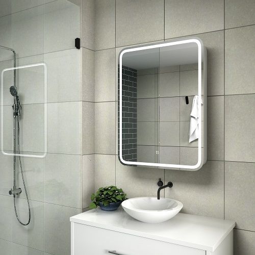 Зеркало-шкаф Art&Max Platino AM-Pla-550-800-1D-L-DS-F 55x80 белый L фото