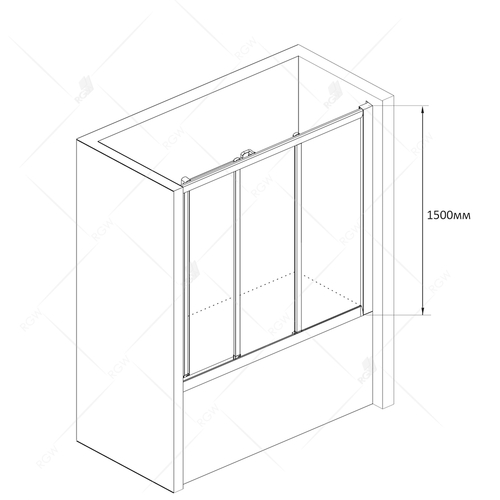 Шторка на ванну раздвижная RGW Screens SC-41 04114115-11 150 см прозрачное стекло фото