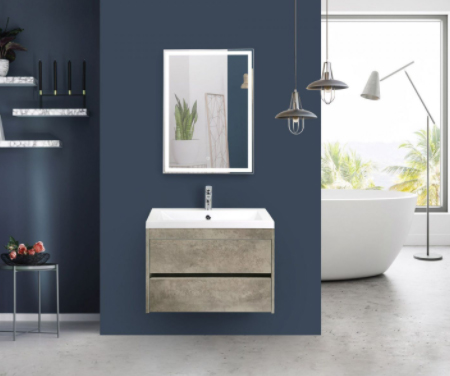 Тумба с раковиной подвесная Art&Max Family Family-580-2C-SO-CV 58 см цемент фото