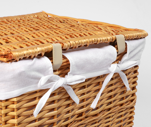 Плетеная корзина для белья с крышкой WasserKRAFT Ammer WB-370-M фото