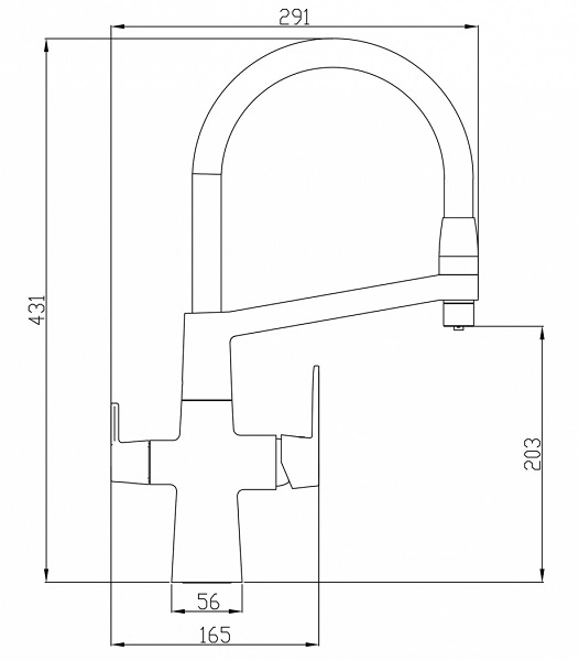 Смеситель для кухни кухни с фильтром для воды Zorg Steel Hammer SH 818-6 BLACK BR фото