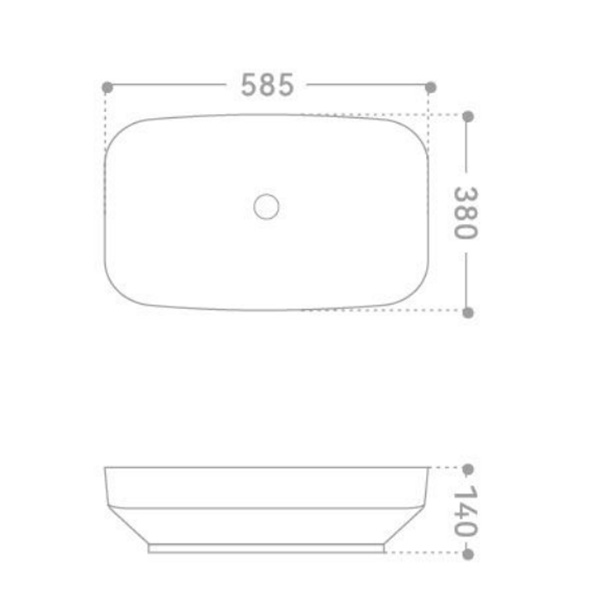 Накладная раковина Abber Rechteck AC2221 58x38 фото