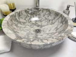 Накладная раковина из мрамора Bowl Grey Doreng Big BM-00022 (45*45*17см) фото