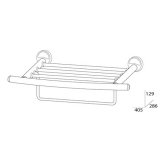 Полка для полотенец с нижним держателем FBS Ellea ELL 040 40 см фото