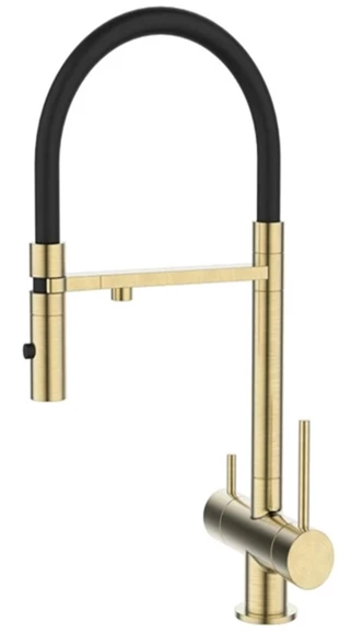 Смеситель для кухни с фильтром для воды DQ Kitchen DA1462507Gold матовое золото фото