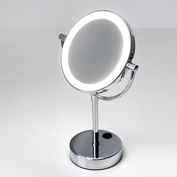 Зеркало косметическое для ванной с 3-х кратным увеличением WasserKRAFT K-1005 с LED-подсветкой фото