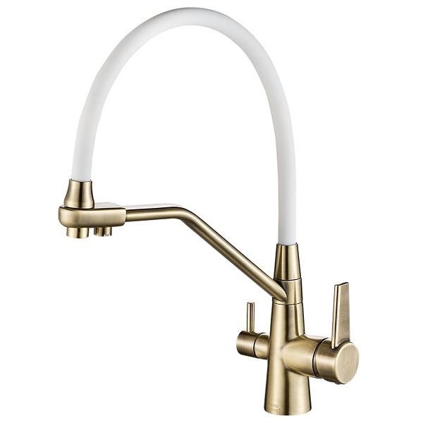 Смеситель для кухни кухни с фильтром для воды Zorg Steel Hammer SH 903-8 BRONZE фото