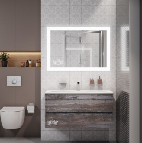 Тумба с раковиной подвесная Art&Max Family Family-1000-2C-SO-PE 100 см бетон фото