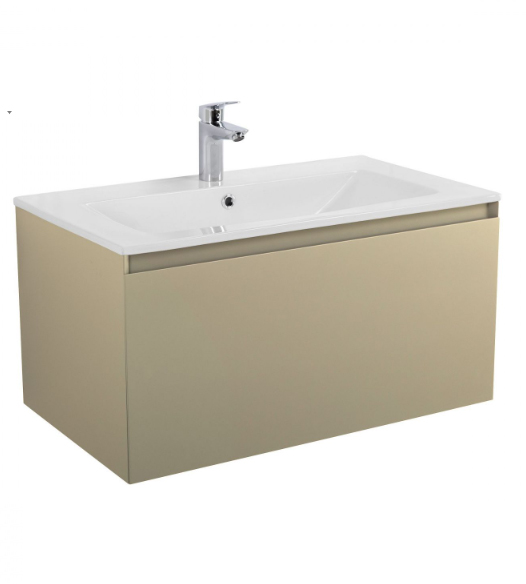 Тумба под раковину Art&Max Latina AM-Latina-800-1C-SO-BGM серо-бежева матовая фото