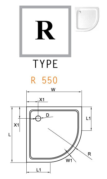 Поддон для душа Cezares Tray TRAY-A-R-85-550-15-W 85х85 фото