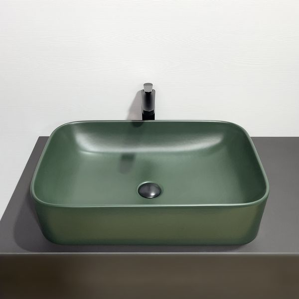 Накладная раковина Comforty 78575MDG-60 00-00012535 61x38 темно-зеленый матовый фото