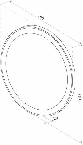 Зеркало с подсветкой Art&Max Bolzano AM-Boz-780-DS-F-X3 78 см фото