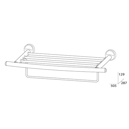 Полка для полотенец с нижним держателем FBS Ellea ELL 041 50 см фото