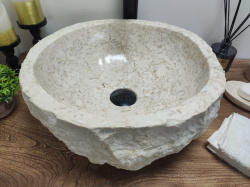 Накладная раковина из мрамора Erozy Cream EM-00116 (41*39*17см) фото