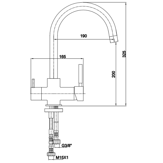Смеситель для кухни с фильтром для воды E.C.A. Dual Flow 102118005 фото