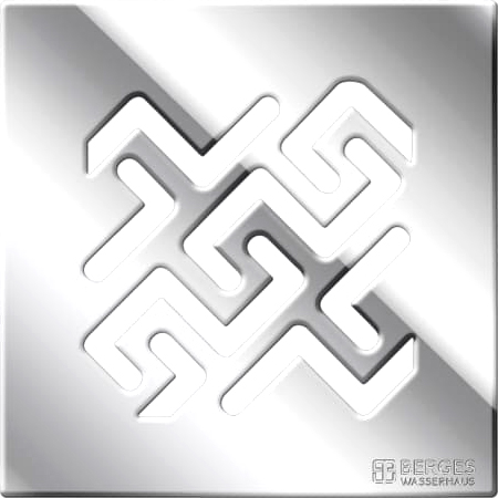 Душевой трап Berges Wasserhaus Zentrum Antik 091364 10 х 10 см, хром фото