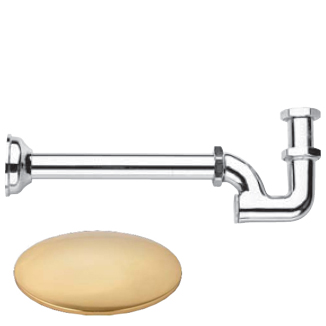 Сифон для раковины Gattoni Accessori 0154/00D0 oro (для смесителя с донным клапаном) фото