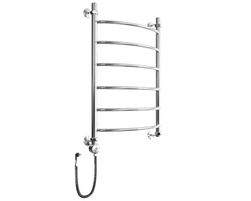 Электрический полотенцесушитель ДВИН R 80/50 1"-1/2" К эл ТЭН слева Полированный (4627086042418) фото