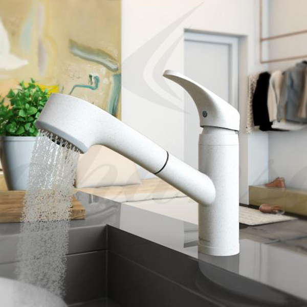 Смеситель для кухни Elghansa Kitchen Color 5652371-White Stone фото