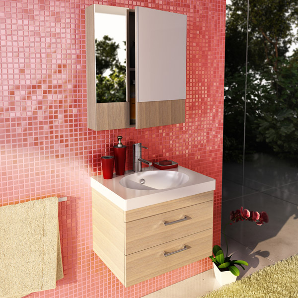 Тумба Comforty Ницца-60 подвесная сосна лоредо с раковиной Eggo 60/Next 60 фото