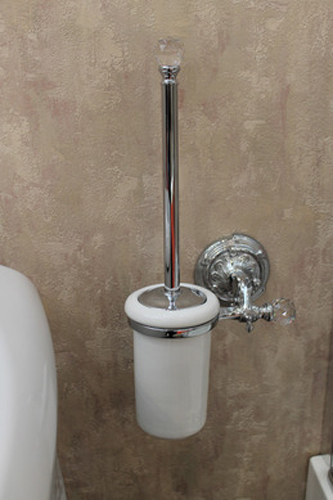 Ершик для унитаза Art&Max Barocco Crystal AM-1785-Cr-C серебро фото