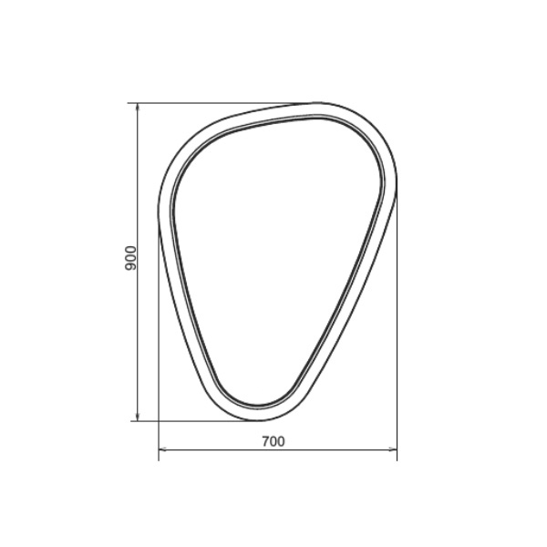Зеркало Comforty Олеандр-70 LED-подсветка, бесконтактный сенсор 00-00014342CF 90x70 фото
