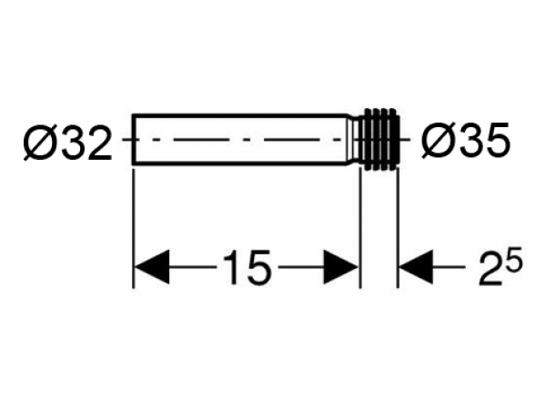 Переходник для внутреннего подвода воды к писсуару Geberit 152.489.16.1 фото