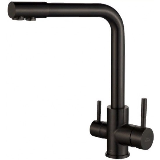 Смеситель для кухни с фильтром для воды Zorg Steel Hammer SH 801 INOX GRAFIT PVD фото
