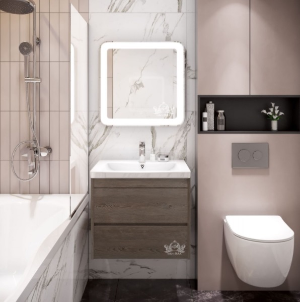 Зеркало с подсветкой Art&Max Latina AM-Lat-600-600-DS-F 60x60 см фото