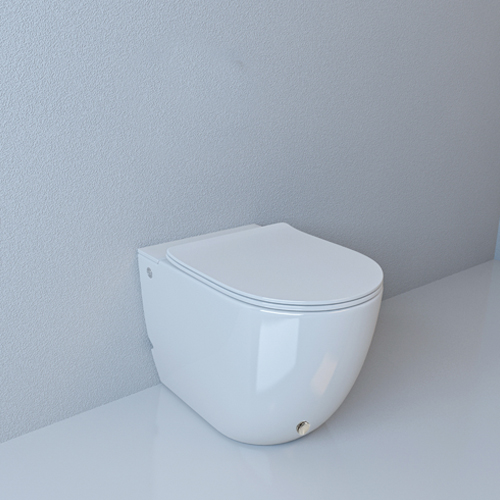 Унитаз приставной с функцией импульсного смыва Cerutti SPA Barbaria CT7264 с сиденьем фото