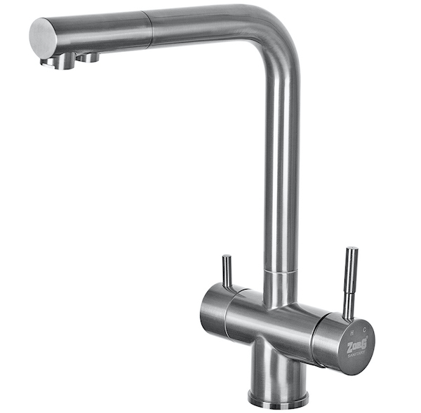 Смеситель для кухни с фильтром для воды Zorg Inox SZR-7039 Inox нержавеющая сталь фото