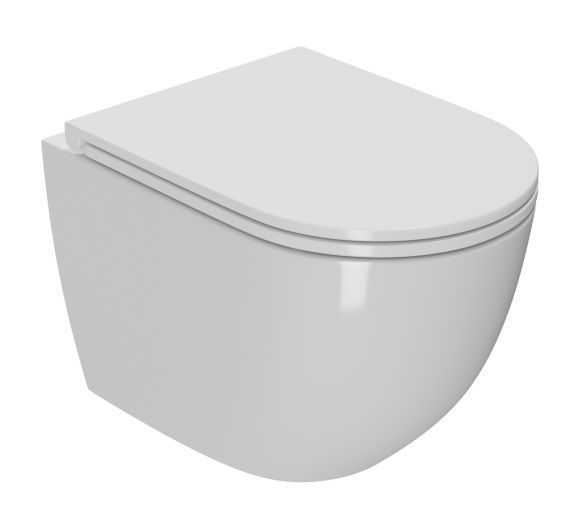 Подвесной унитаз со смывом торнадо Sintesi EVI SIN-TS-EVI-152 с сиденьем фото