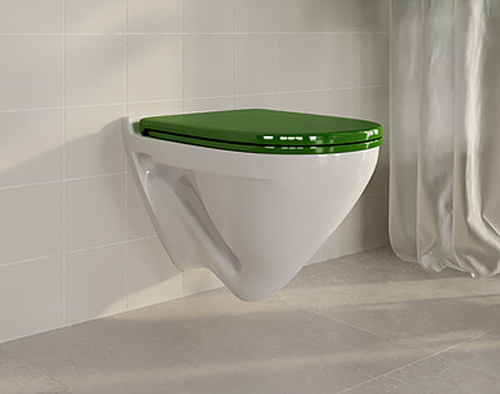 Унитаз подвесной Sanita luxe Attica Color Green с сиденьем soft close ATCSLWH0113 фото