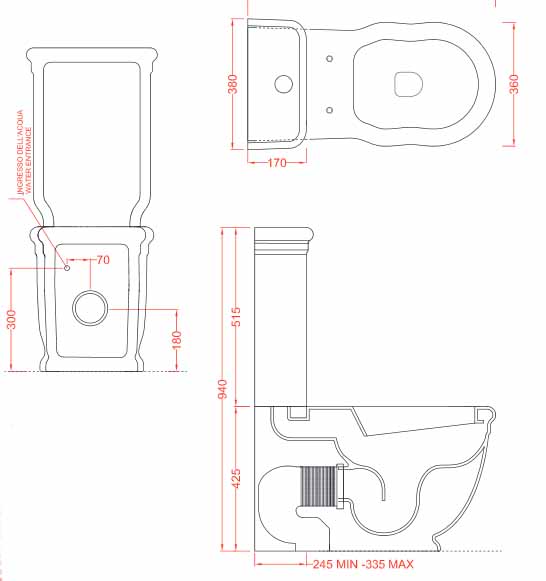 Унитаз напольный с бачком Artceram Hermitage HEV006 03 00 nero фото